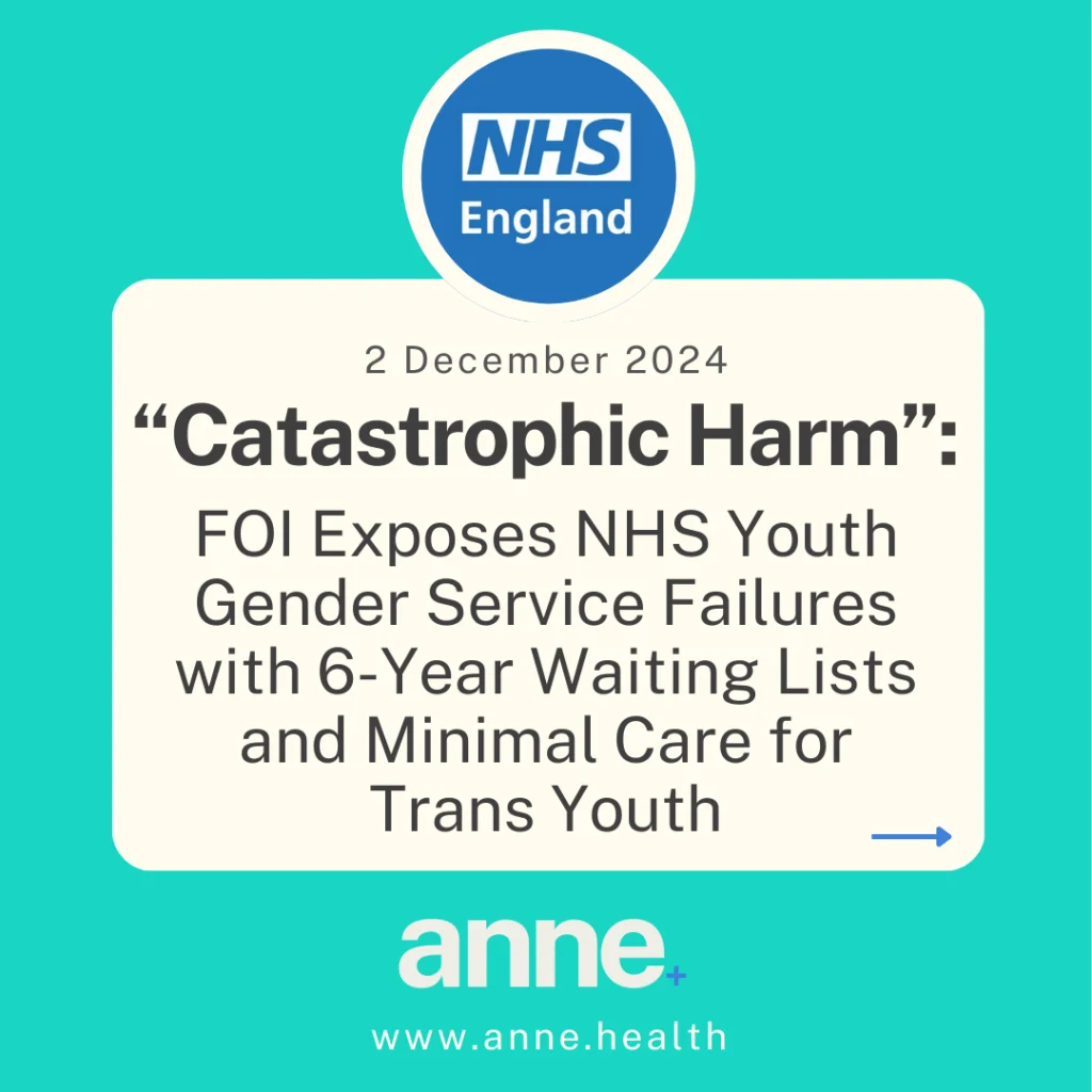 “Catastrophic Harm”: FOI Exposes NHS Youth Gender Service Failures with 6-Year Waiting List and Minimal Care for Trans Youth